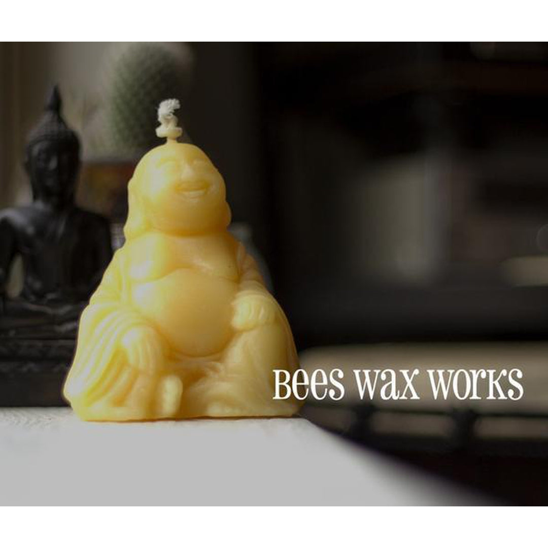 Canadian Beeswax Candle - Laughing Buddha