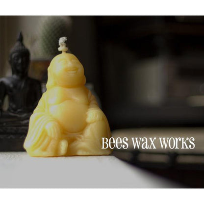 Canadian Beeswax Candle - Laughing Buddha