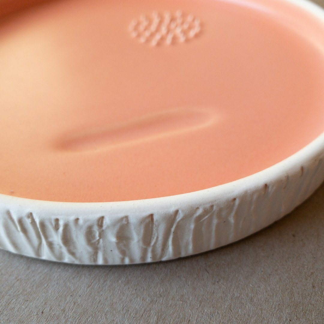 Ceramic Rolling Tray with Pipe - Forest Set - Coral