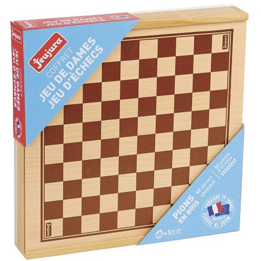 Chess and Checkers Wooden Game-Dexterity Games-Pretty Clean Shop