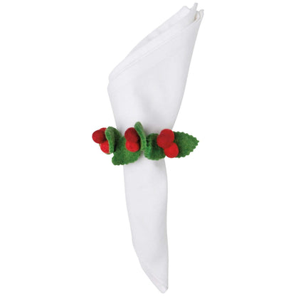 Felt Napkin Rings - Merry Berry Christmas-Pretty Clean Shop