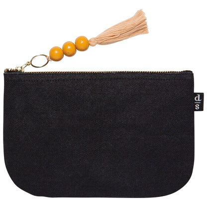 Cotton canvas zipper pouch deals