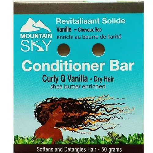 Conditioner Bar Curly Q Vanilla (Dry Hair) - Mountain Sky