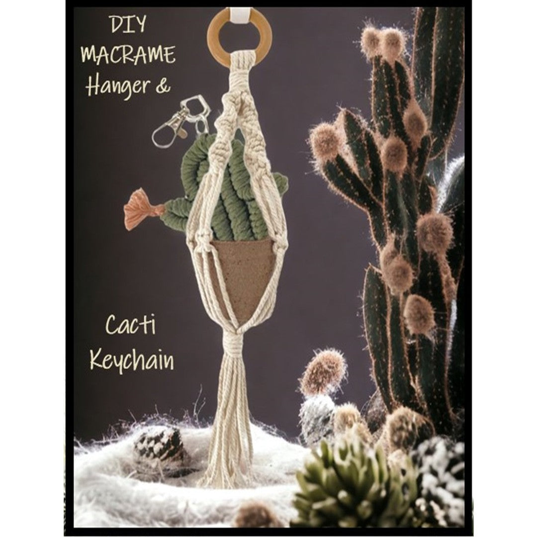 DIY Macramé Hanger w/ Cacti and Pot Kit