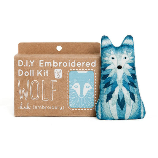 D.I.Y. Embroidered Doll Kit - Wolf