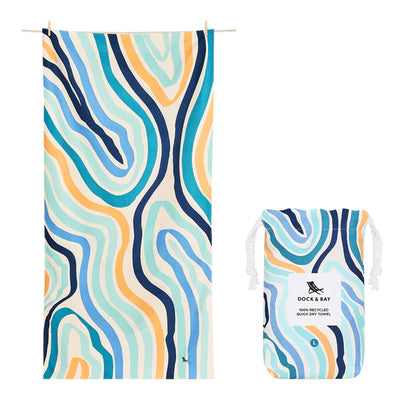 Dock & Bay Quick Dry Towels - Stripes Go Wild: Groovy Dunes - Large
