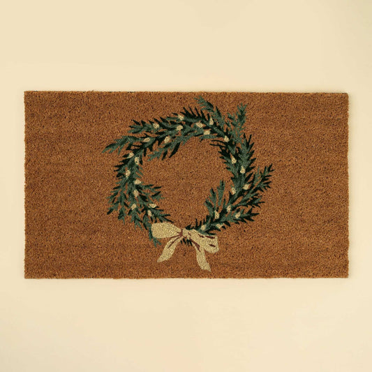 Holiday Wreath Doormat-Pretty Clean Shop