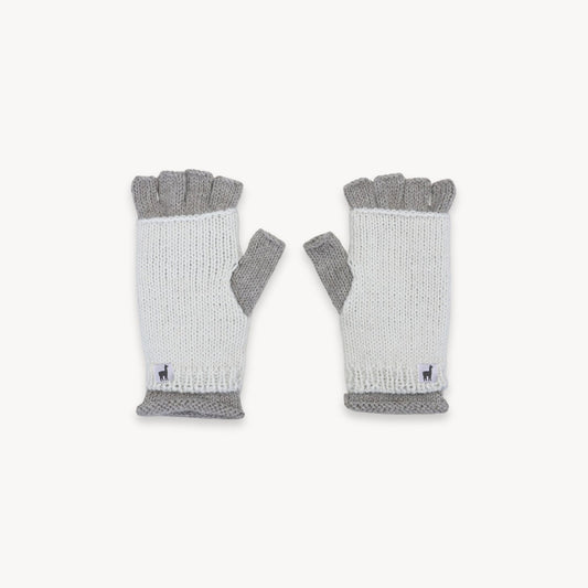 Alpaca Double Layered Fingerless Gloves