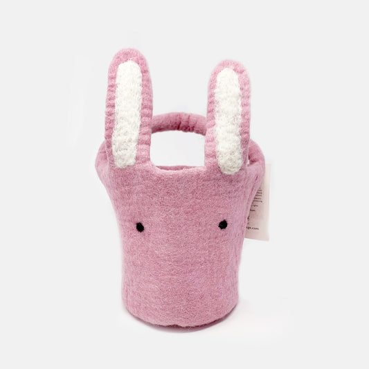 Felted Basket - Pink Bunny