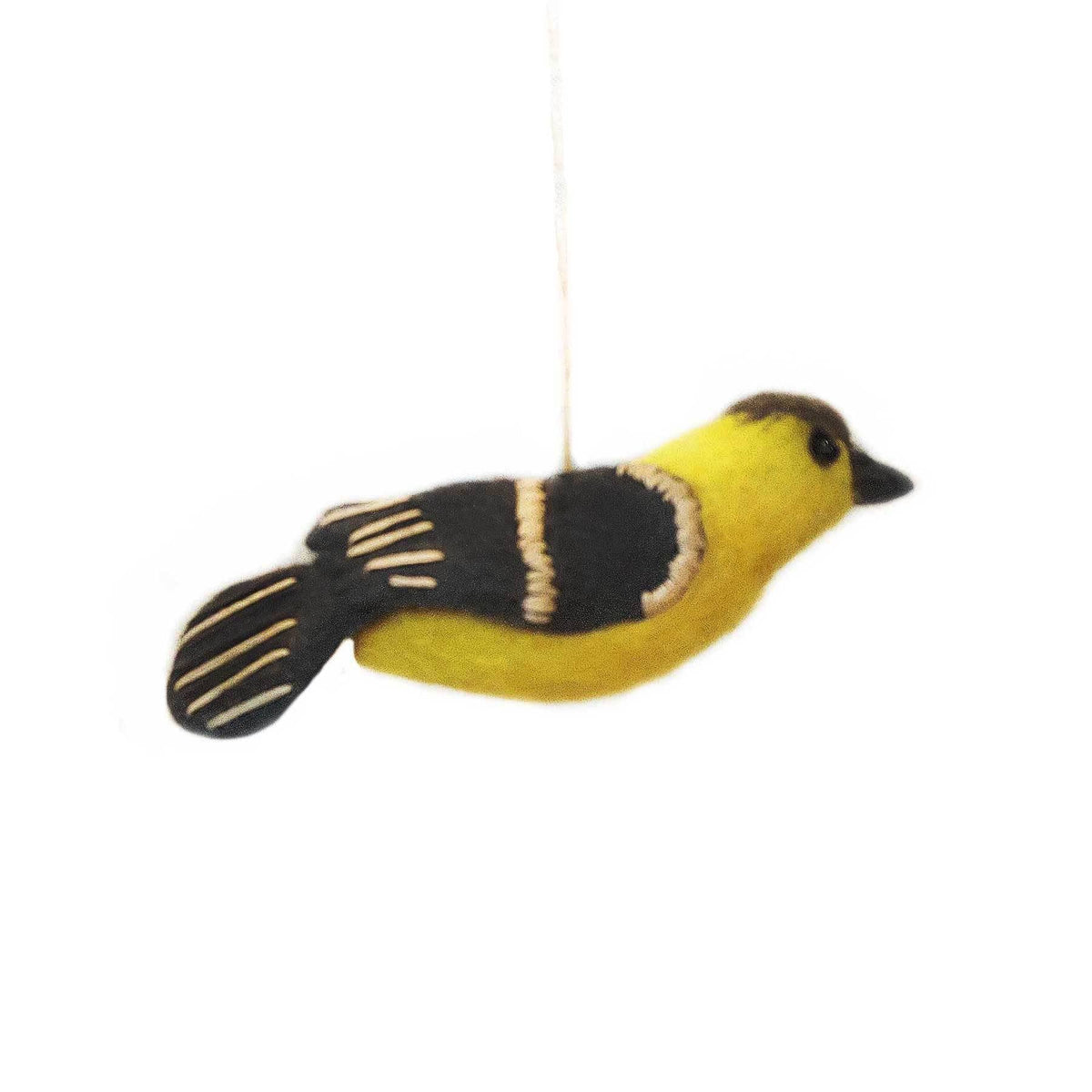 Felted Wool American Goldfinch Ornament