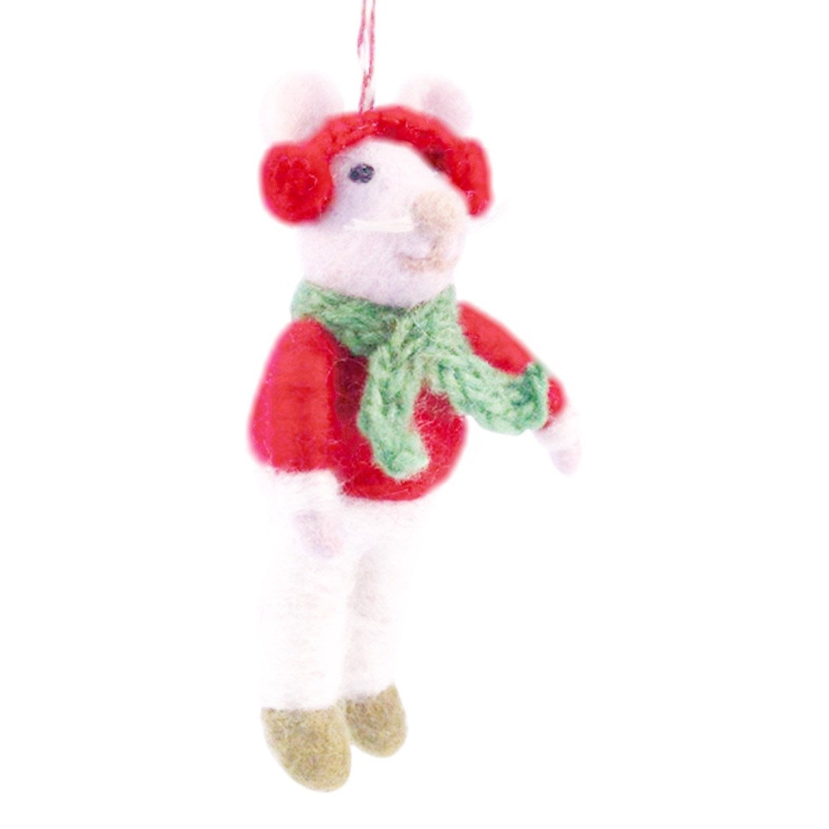 Red Sweater Mouse Ornament