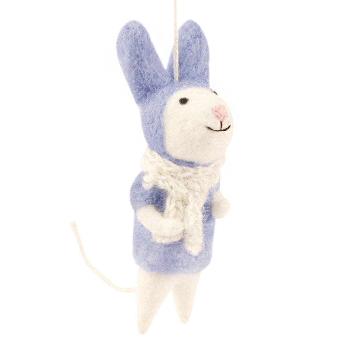 Mouse w/ White Scarf Ornament