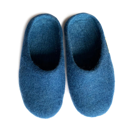 Wool Slippers - Azure