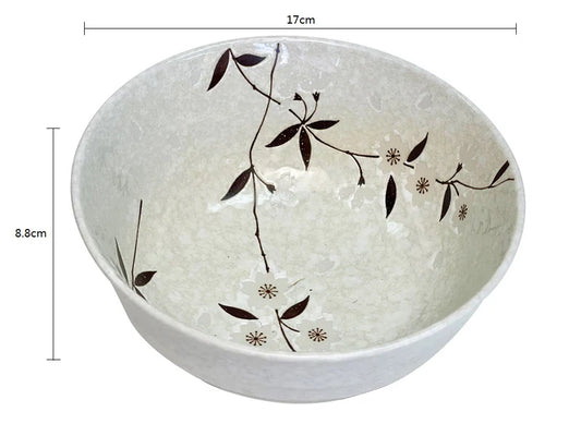 [EI] Mino Yaki Early Spring Japanese Porcelain Medium Bowl - 17cm