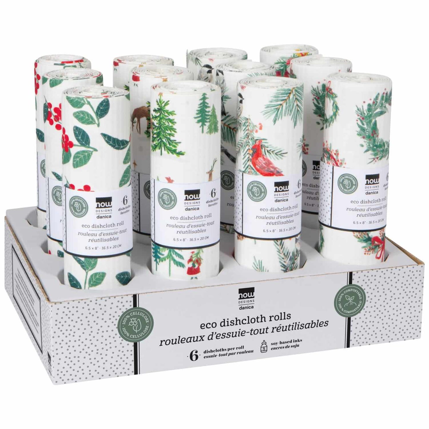Reusable Eco Dishcloth Roll - Winter Wonders Christmas-Pretty Clean Shop