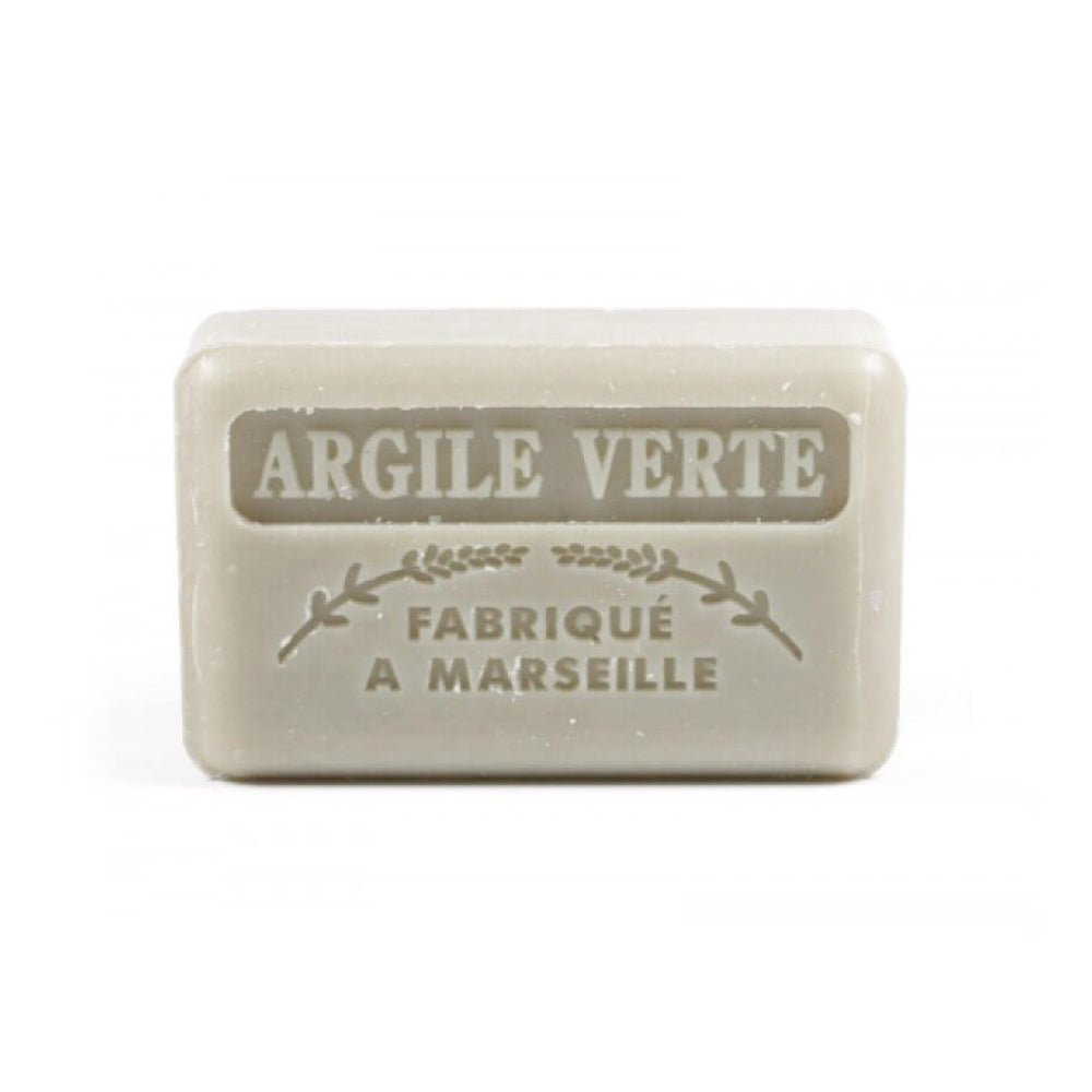 Marseille Soap Bar for Skin with Organic Shea Butter - Green Clay