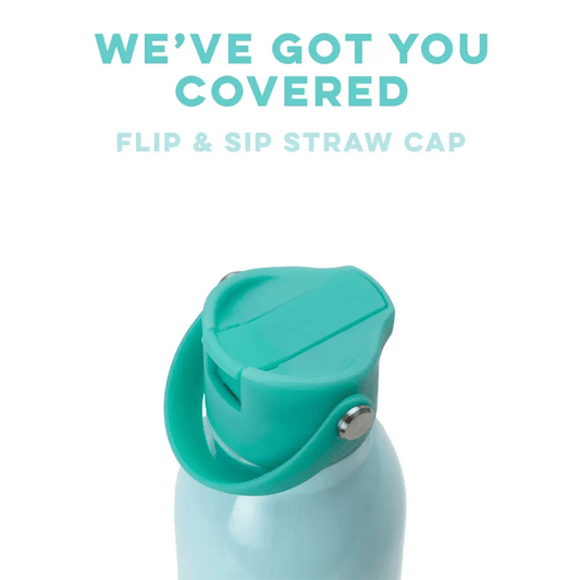 Flip Sip Water Bottle (20oz) - Retro Rainbow - Swig Life