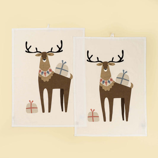 Stag Flour Sack Tea Towel-Pretty Clean Shop
