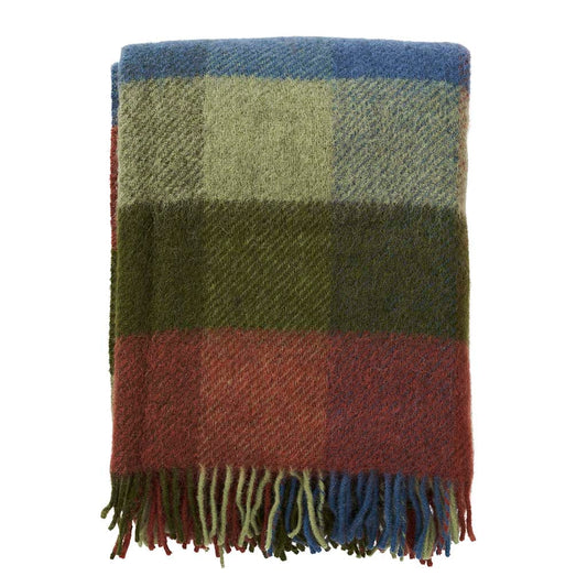 Multi Green Gotland & Lambswool Throw