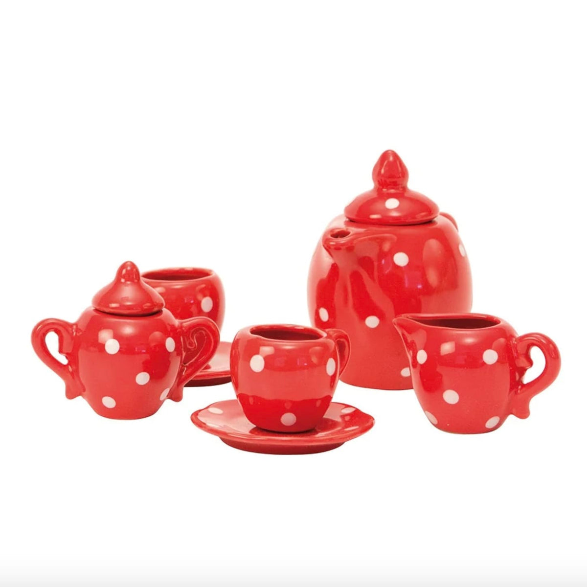 Grande Famille - Red Ceramic Tea Set