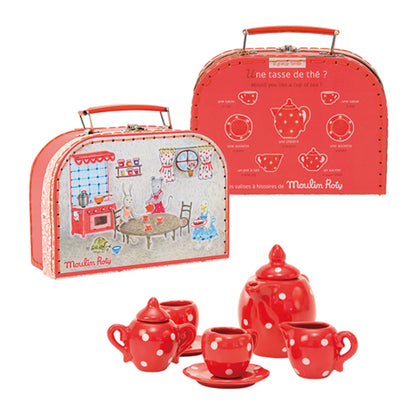 Grande Famille - Red Ceramic Tea Set