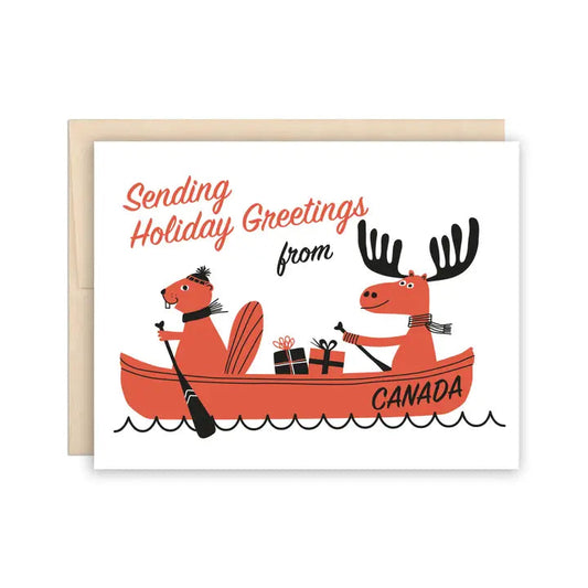 Holiday - Sending Holiday Greetings From Canada - Christmas Canoe