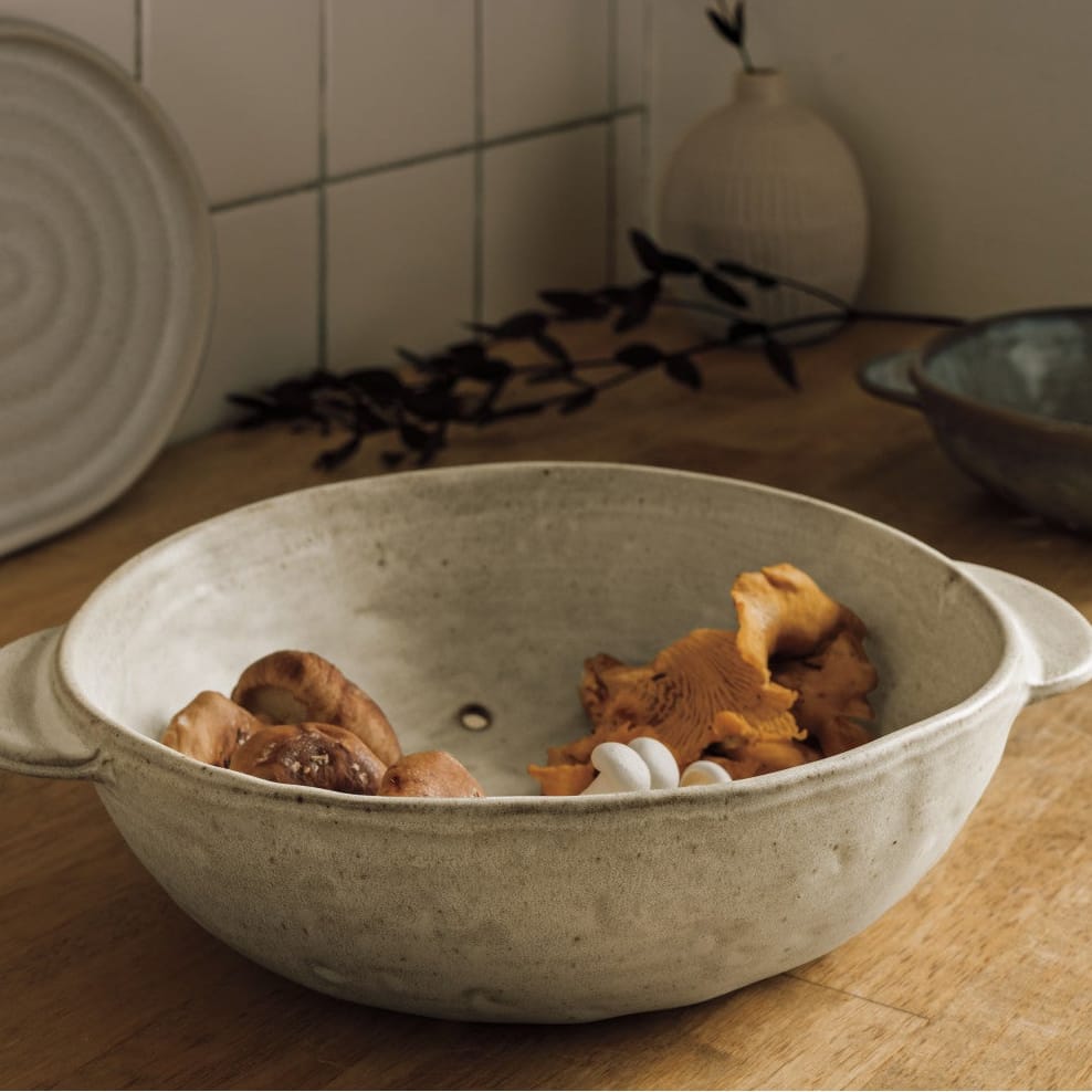 Grey Stoneware Fruit Bowl | prettycleanshop