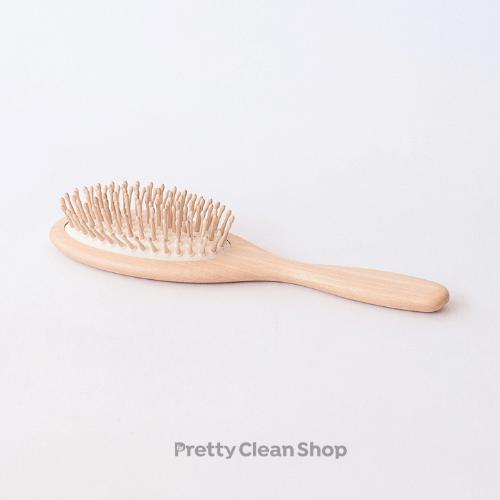 Hairbrush Oval with Wood Pegs Beechwood by Redecker