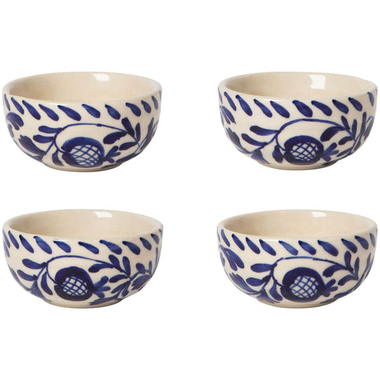 Hand Painted Pinch Bowls - Set of 4 Nila Blue-Pretty Clean Shop
