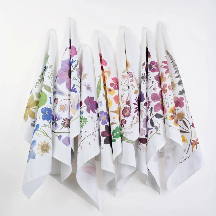 Pressed Botanical Cotton Tea Towels