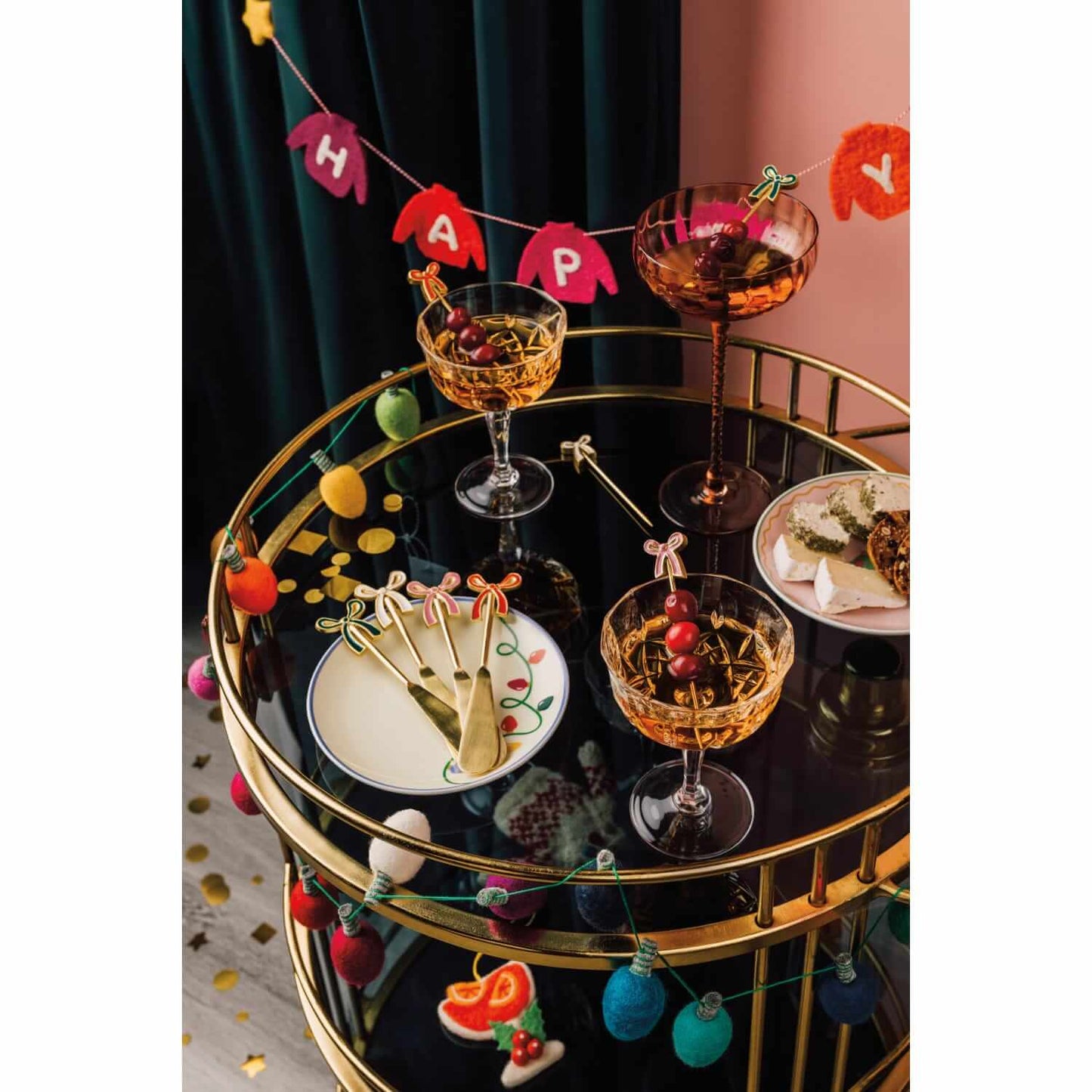 Felted Wool Garland - Happy Holidays-Home-Pretty Clean Shop