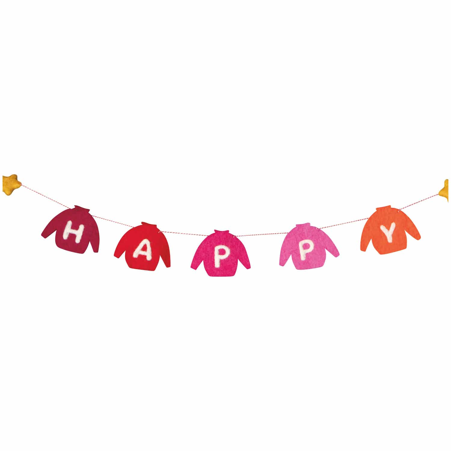 Felted Wool Garland - Happy Holidays-Home-Pretty Clean Shop