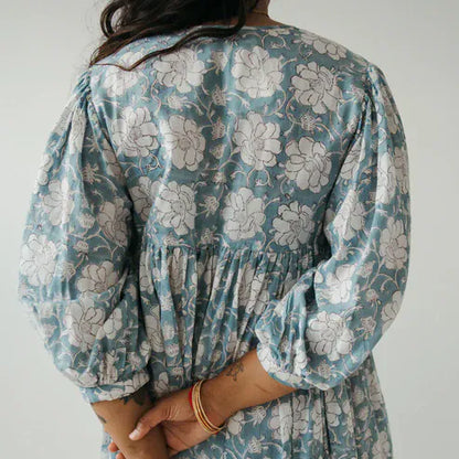 Mira Midi Dress - Blue Jodhpur | prettycleanshop