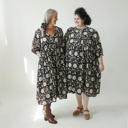 Mira Midi Dress - Night Flower