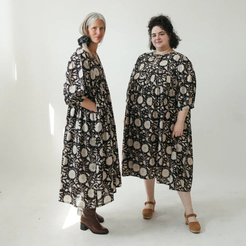 Mira Midi Dress - Night Flower