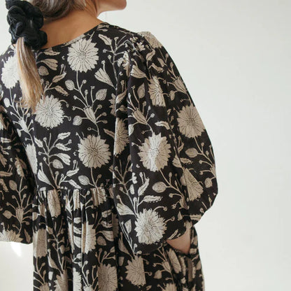 Mira Midi Dress - Night Flower