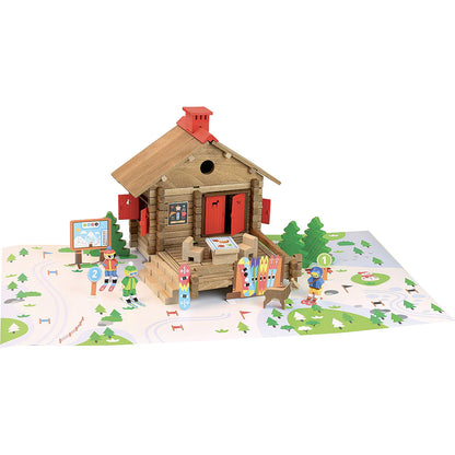 Wooden Snow Resort Chalet 120 pieces by Jeujura
