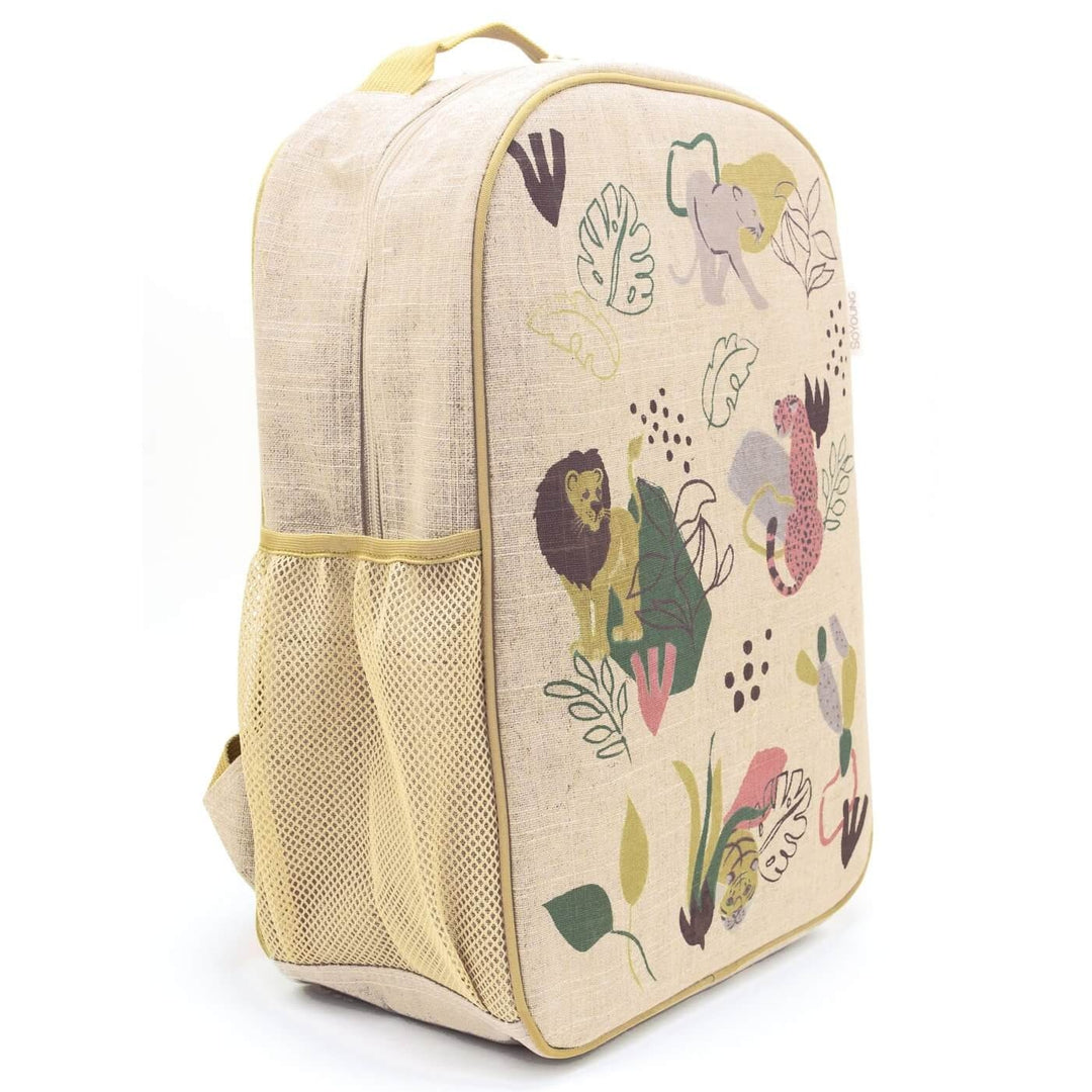 Kids Linen Backpack Jungle Cats by SoYoung