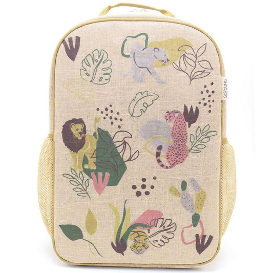 Kids Linen Backpack Jungle Cats by SoYoung