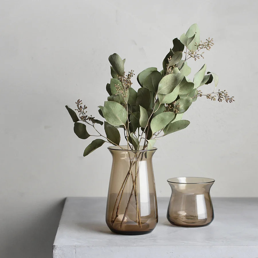 Kinto LUNA Vase - Brown 80x130mm