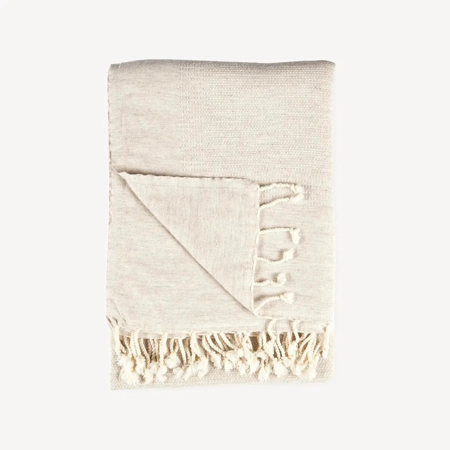 Lambswool Throw Blanket - Sand Staple
