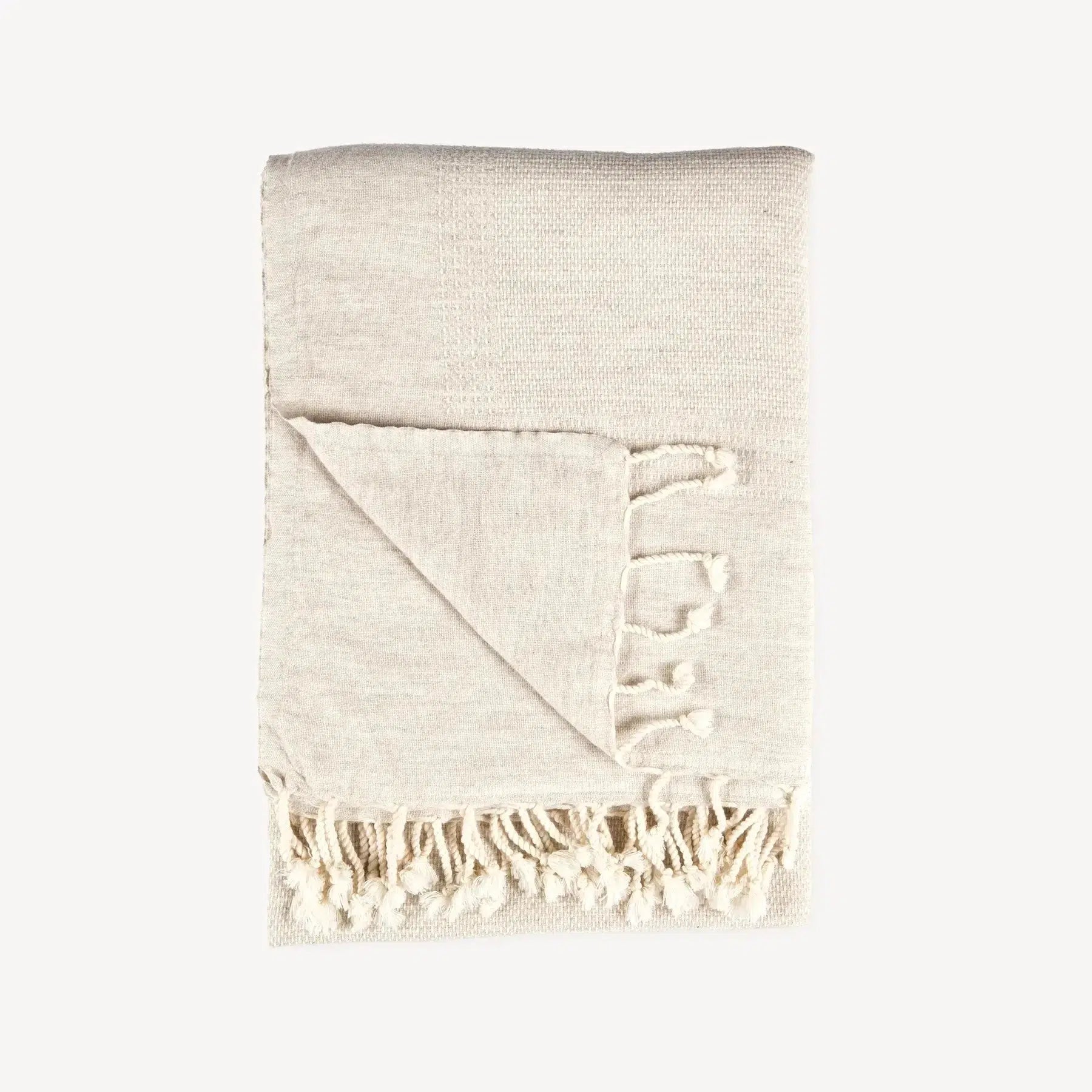 Lambswool Throw Blanket - Sand Staple
