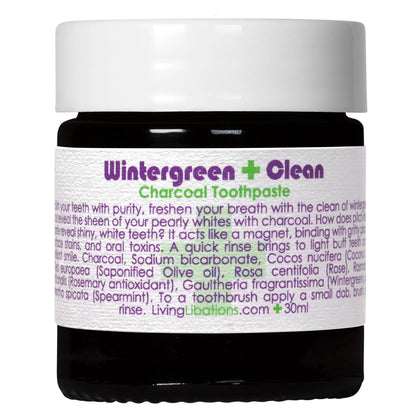 Wintergreen Clean Charcoal Toothpaste by Living Libations