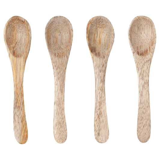 Mango Wood Mini Spoons - Set of 4
