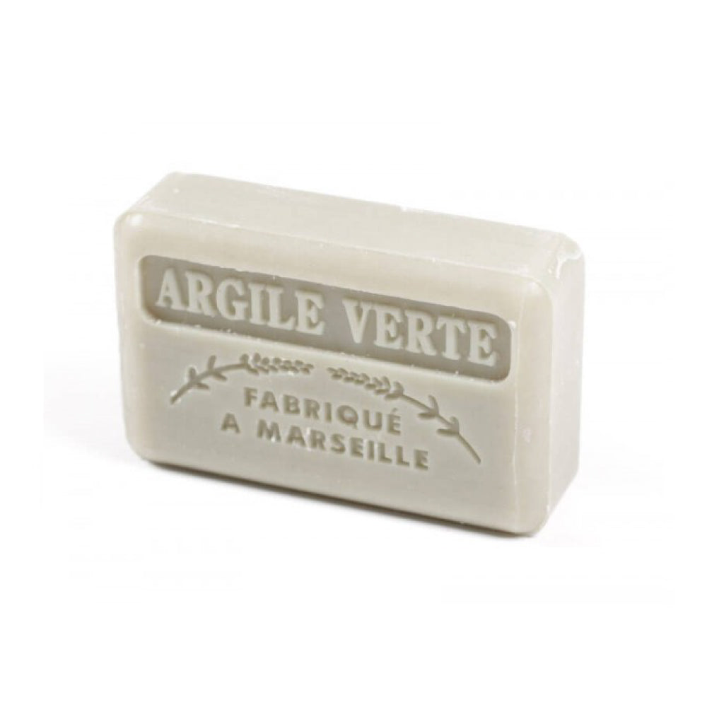 Marseille Soap Bar for Skin with Organic Shea Butter - Green Clay