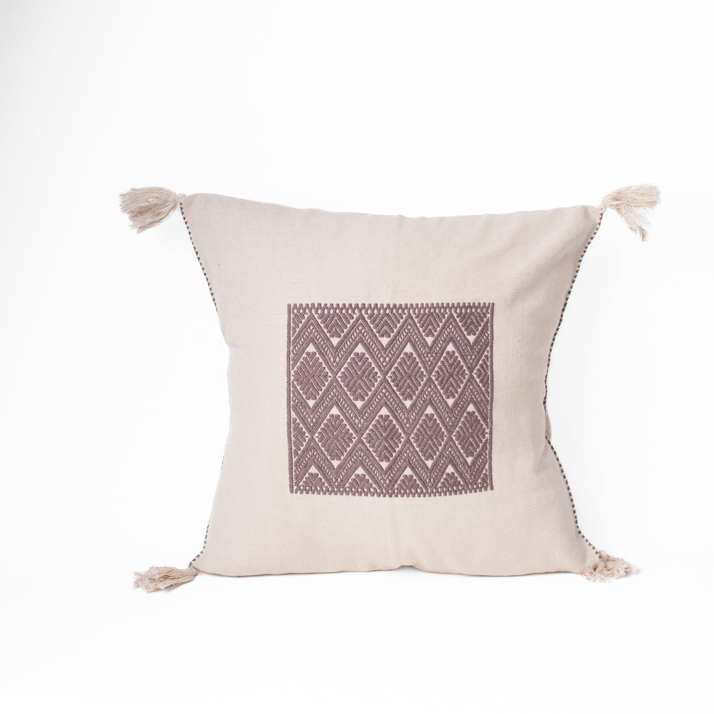 Mexican Cushion Covers - Center Panel Embroidered Pillow Cases