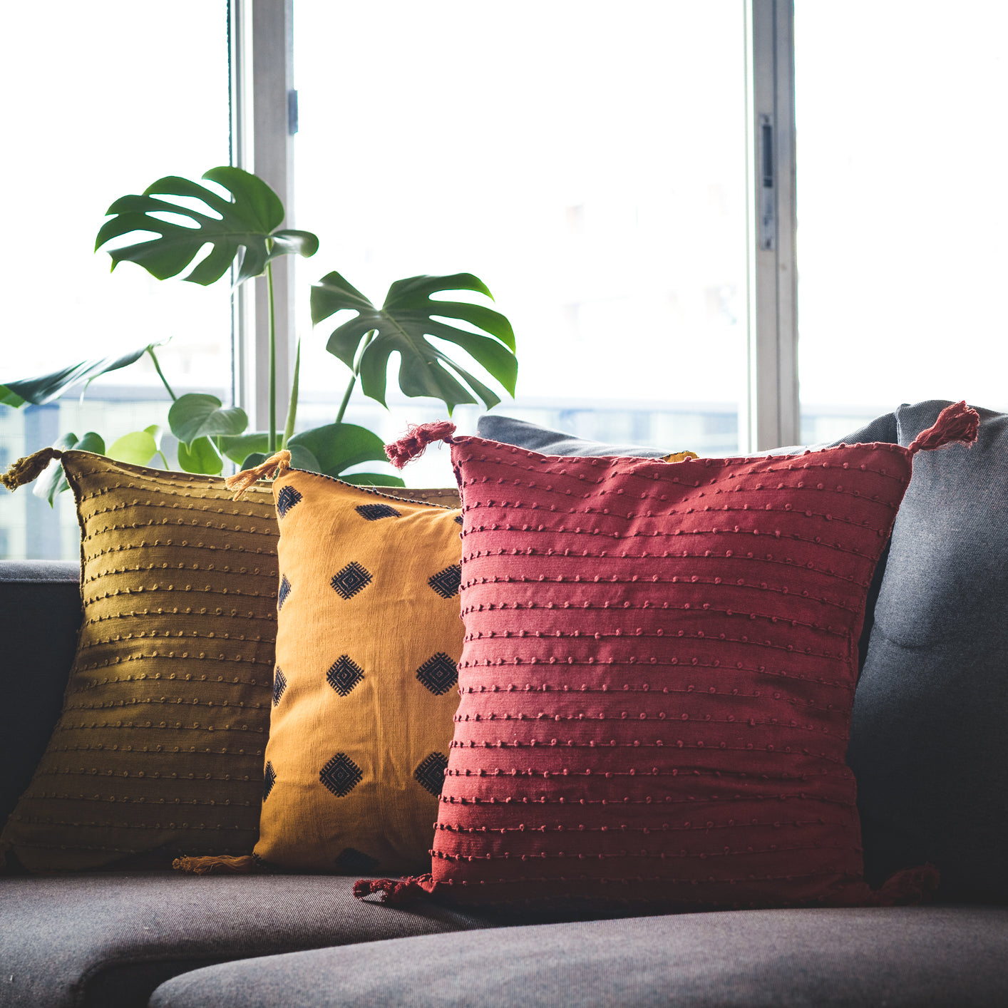 Mexican Cushion Covers - Knotted Pillow Cases