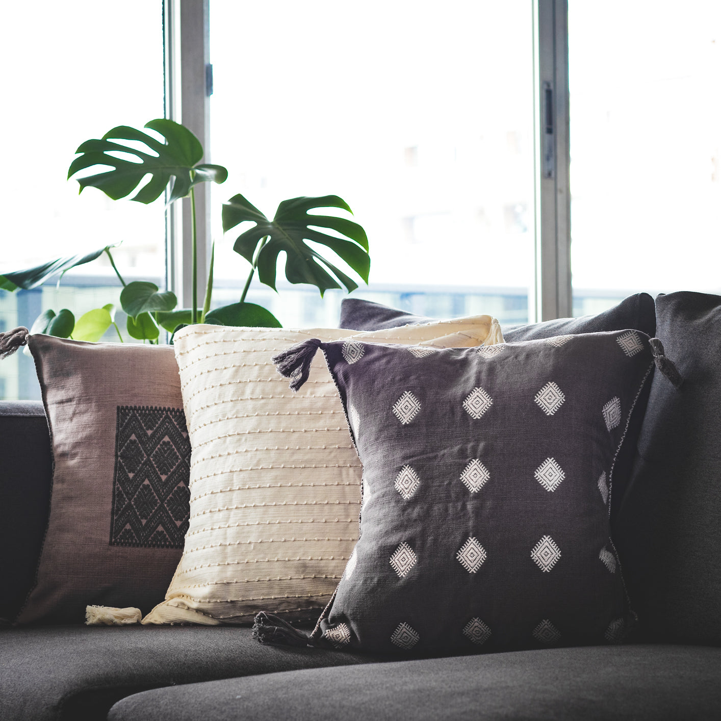 Mexican Cushion Covers - Knotted Pillow Cases