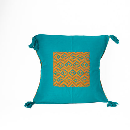 Mexican Cushion Covers - Center Panel Embroidered Pillow Cases