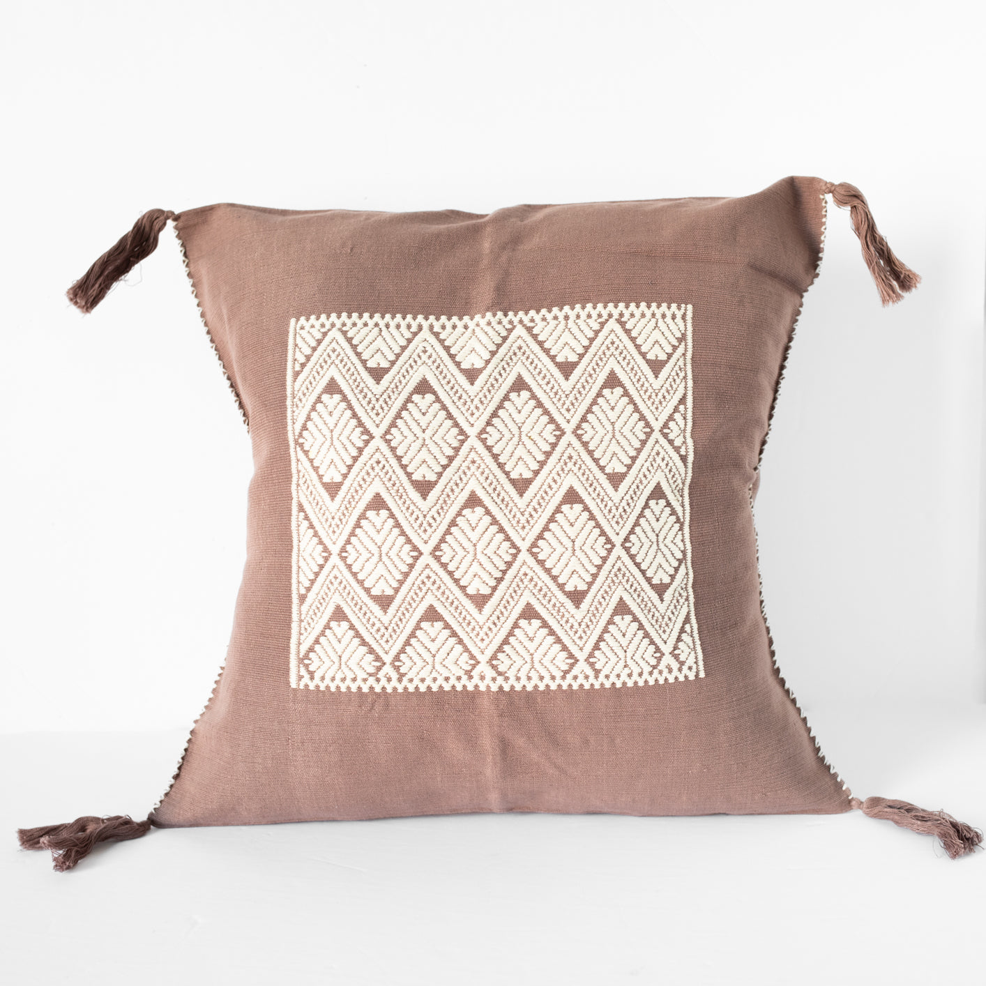 Mexican Cushion Covers - Center Panel Embroidered Pillow Cases